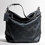 51GRgZDYJjL._SL160_ - Authentic Coach Op Art Lurex Large Brooke Hobo Handbag 14148 Gunmetal / Steel / Dark Grey - hobo-clutch-purse