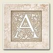 AbsorbaStone Coaster set~ "A " Monogram initial ~ 4 Tile Drink Coasters ~ cod...
