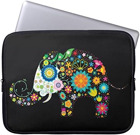 Eratio Retro Floral Elephant Fine Cute Girly Laptop Sleeve 13 Inch Macbook Air Case Macbook Pro Sleeve and 13 Inch Laptop Bag