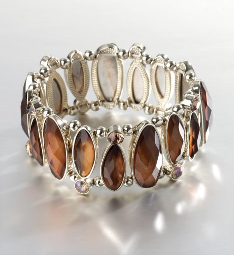 Oval Faceted Gemstone Bracelet