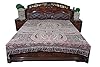 Indian Bedding Bedspreads Cashmere Dark Red Paisley Jamavar Bedcover Throw Blanket
