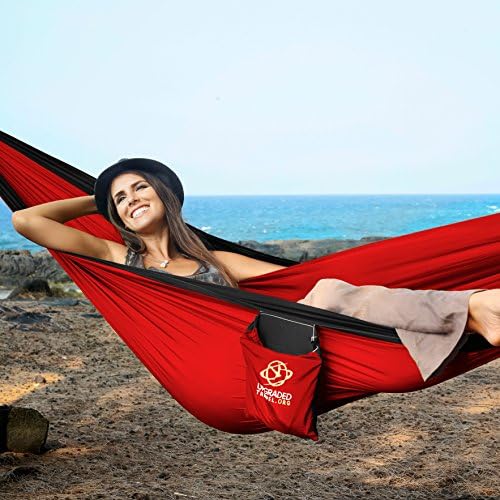 Camping Hammock | Double Hammocks for Backpacking, Camping, Travel &amp; Outdoors | FREE Tree Straps &amp; 5 Year Warranty
