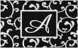 Scroll Monogram Hooked Rugs