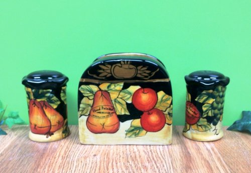 Winter Fruit Salt and Napkin Holder