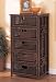Tao 5 Drawer Chest (Dark Brown) (41.5H x 21.5W x 16.5D)