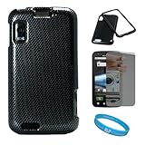 Carbon Fiber 2 Piece Protective Rubberized Crystal Hard Case for AT&T Wirel ....