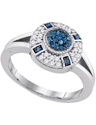 0.39CTW BLUE DIAMOND FASHION RING