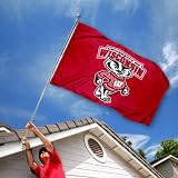 Wisconsin Badgers UW Bucky University Large College Flag