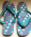 Havaianas Heart Swarovski Crystal Flip Flops