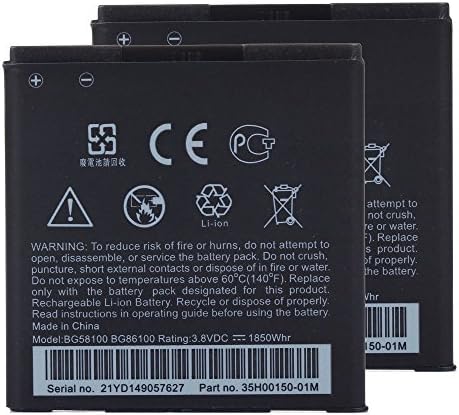2 pcs High Capacity HTC Sensation 4G XL Battery BG58100 BG86100 For HTC Sensation 4G XL G14 / HTC MyTouch 4G Slide / HTC Radar / HTC Titan II / HTC Amaze 4G / HTC EVO 3D 1850 mAh