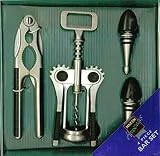 4 Piece Bar Set Nut Cracker+C/Screw+Bottle Stoppers