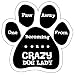 Paw Car Magnet - One Paw Away From Crazy Dog Lady