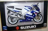 Newray 1/12 Scale Motorcycle Suzuki Gsx-r750 in Blue and White