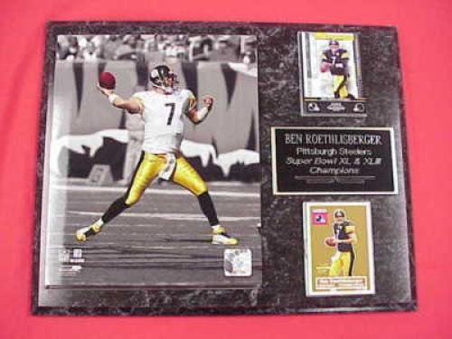 Steelers Ben Roethlisberger 2 Card Collector Plaque