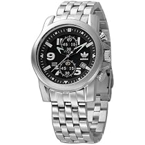 adidas Men's Trefoil Flyboy Chronograph ( sz. One Size Fits All, Silver/Black )