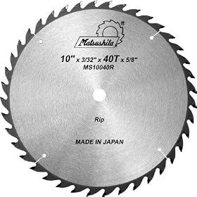 Matsushita MS10040R 10" 40 tooth Super Rip Blade