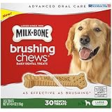 Milk-Bone Brushing Chews Daily Dental Treats, Large (30 ct.)