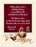 Holiday Christmas Reindeer Party Invitation - Set of 20