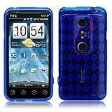 Cbus Wireless Blue Diamond Flex-Gel Case / Skin / Cover for HTC EVO 3D