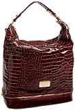 Badgley Mischka Platinum Odella Croco Satchel