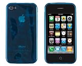 Dark Blue Butterfly Flower TPU Case for Apple iPhone 4, 4G (fits AT&T version)