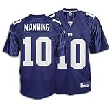 Eli Manning Youth Jersey: Reebok Blue Replica #10 New York Giants Jersey - Medium (10-12)