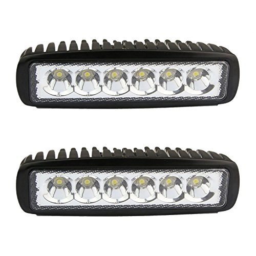LED Light Bar, Northpole Light 2x 18W Spot Work Light Strip, Jeep Off-road Light Bar, Driving Fog Lights IP67 Waterproof for Off-road, Truck, Car, ATV, SUV, Jeep