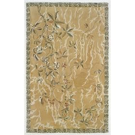 Hand Tufted and Hooked Inspirations Autumn Green Wool Rug IN02 (8' x 11')
