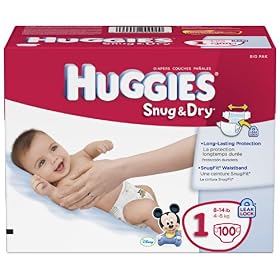 Huggies Snug and Dry Diapers, Step 1, 100 Count: Health &amp; Personal Care