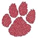 Paw Print Glitter Temporary Tattoos Red