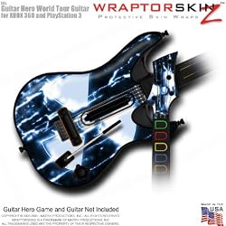 Radioactive Blue Skin fits Band Hero, Guitar Hero 5 & World Tour Guitars for XBOX 360 & PS3 (GUITAR NOT INCLUDED) by WraptorSkinz