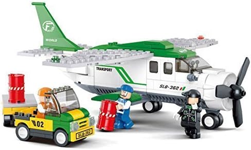 DIY Aviation Air Transport Plane Airplane Construction Building Blocks Bricks Figure Assembly Toy Set for Kids