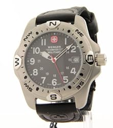 Wenger Swiss Military Mens Nylon Compass Bezel Date Hiker's Watch 79158