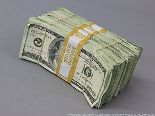 PROP MONEY USED STAINED & DISTRESSED LOOK $50,000 Blank Paper Filler Pack for Movie, TV, Videos, Advertising & Novelty