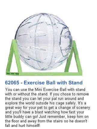 Habitrail Mini Exercise Ball With Stand - Habitrail 62065