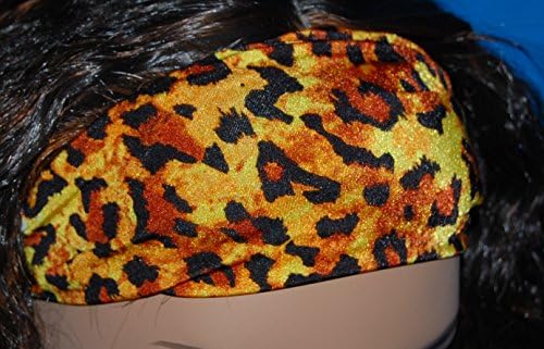 Adjustable Swimband, Sun Protection of Uv 50+, Gold and Black Leopard Pattern. Fully Adjustable with Loop of Bungee and Lock At the Back. Ideal for All Water Sports