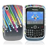 For Blackberry Curve 8520 Hard Plastic Case Carbon Star