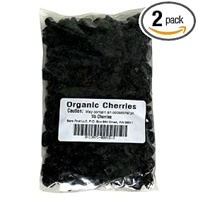Bare Fruit 100% Organic Bake-Dried Cherries, 16-Ounce Bags (Pack of 2)