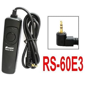 Shutter Release Remote Control RS-60E3 Replacement for Canon EOS Digital Rebel 300D, 500D, 350D, 400D, 1000D, 450D