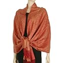 Elegant Jacquard Weave Pashmina Shawl/Stole/Wrap 70% Pashmina 30% Silk