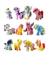 Win8Fong NEW My Little Pony Cake Toppers Cupcake 12 piece Set Toys Figurines Playset
