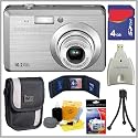 Samsung SL102 10.2 MP Digital Camera (Silver) + 4GB Accessory Kit