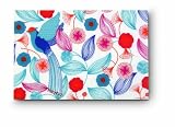 Citta Design 'Tokyo Pheasant' Rectangular Placemats, Set of Four High Grade Polymer Placemats, 18x12 inches