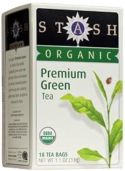 Stash Premium Organic Premium Green Tea, Tea Bags, 18-Count Boxes (Pack of 6)