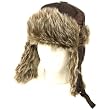 Faux Fur Winter Trapper Trapper Ski Hat Brown M/L