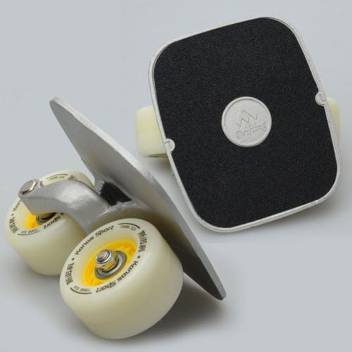 Outdoor Freeline Metal Drift Board Skate Wheels Matte Black & Silver #C677