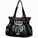 Kathy Van Zeeland Purse Handbag Studio 54 Belt Shopper Black