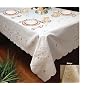Rivierra Embroidered Design Tablecloth White 70" X 120"