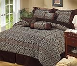 LCM Home Fashions Santa Cruz 7-Piece California King Comforter Set