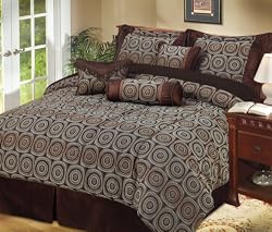 LCM Home Fashions Santa Cruz 7-Piece California King Comforter Set